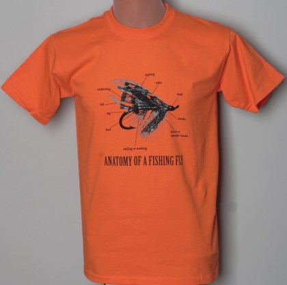 Koszulka wędkarska muchowa Anatomy of a Fishing Fly fly art fishing dla wędkarza na prezent t-shirt
